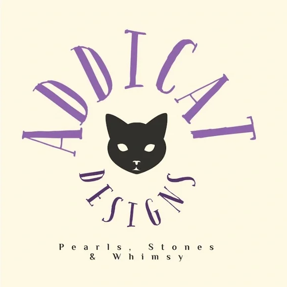 Hand Crafted Earring Cats Tourmaline Quartz Kitty White Butterfly - Picture 3 of 8